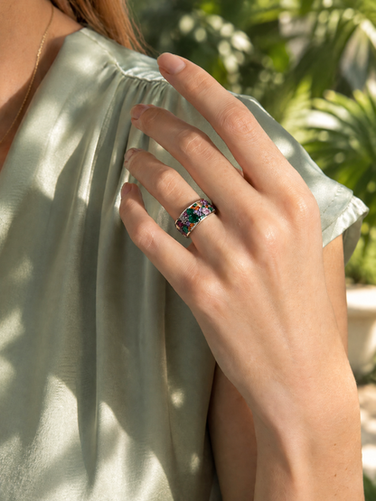 Mosaic Garden Statement Ring