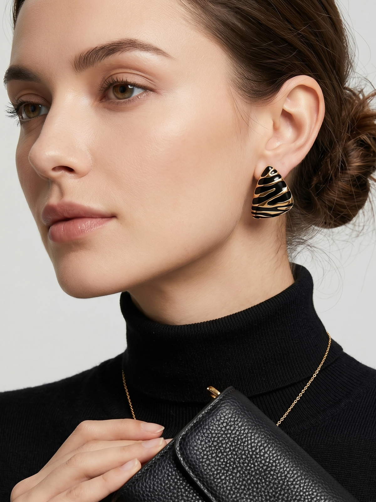 Zebra Stripe Statement Studs