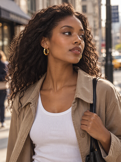Classic Chunky Hoop Earrings
