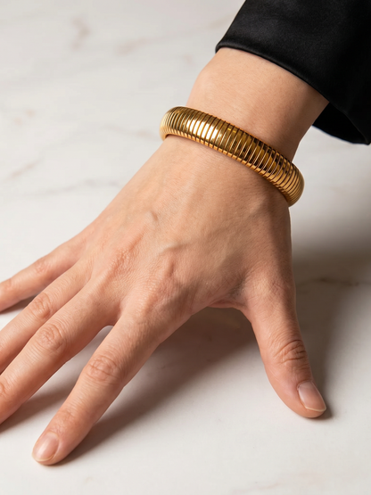 Tube Snake Bone Stretch Bracelet
