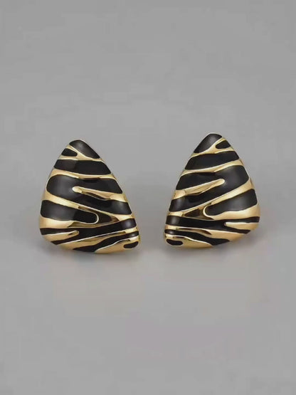 Zebra Stripe Statement Studs