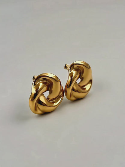 Sculptural Swirl Stud Earrings